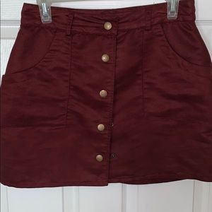 Medium burgundy party skirt